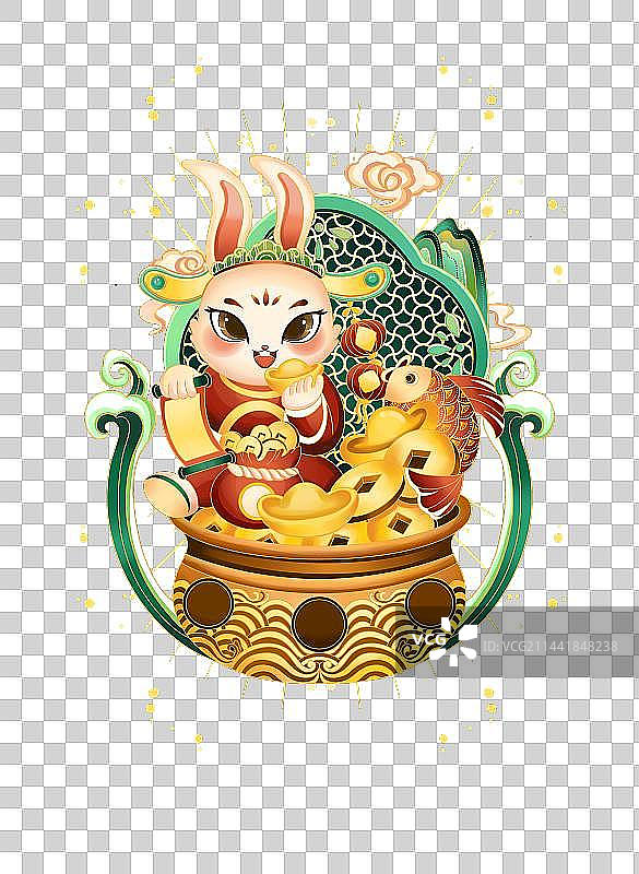 兔年聚财如意图片素材