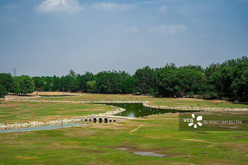 北京南海子公园湿地公园自然风光图片素材