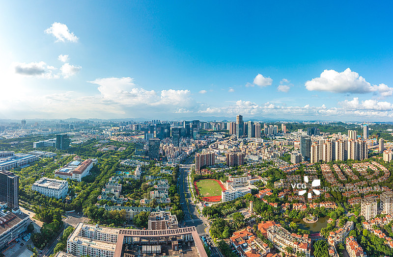 深圳龙岗坂田岗头全景航拍图片素材