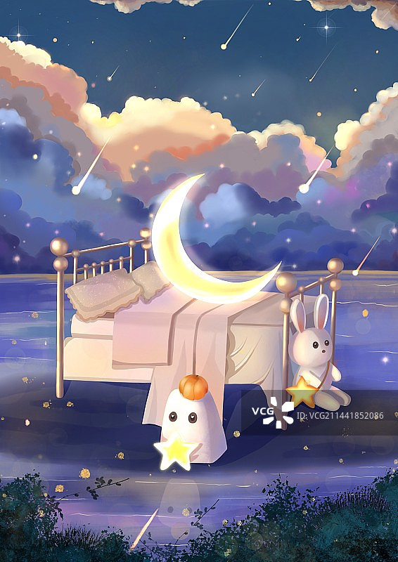 治愈系插画图片素材