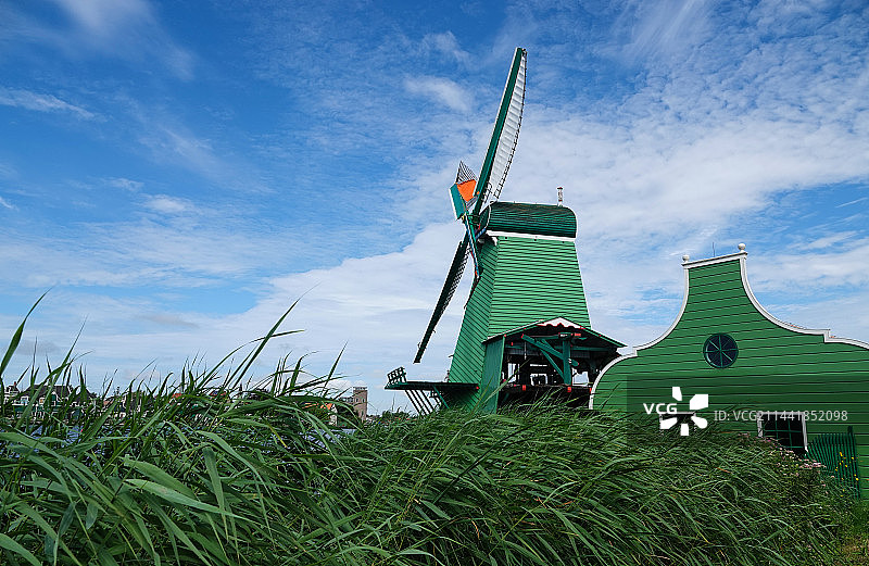欧洲荷兰风车村风景图片素材