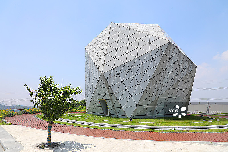 浙江海盐县秦山观景台建筑雕塑图片素材