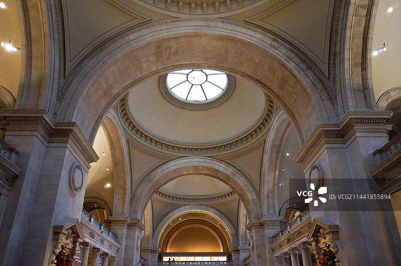 美国大都会博物馆室内建筑顶图片素材