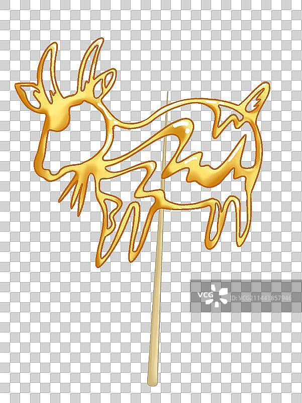 羊糖人生肖元素插画图片素材