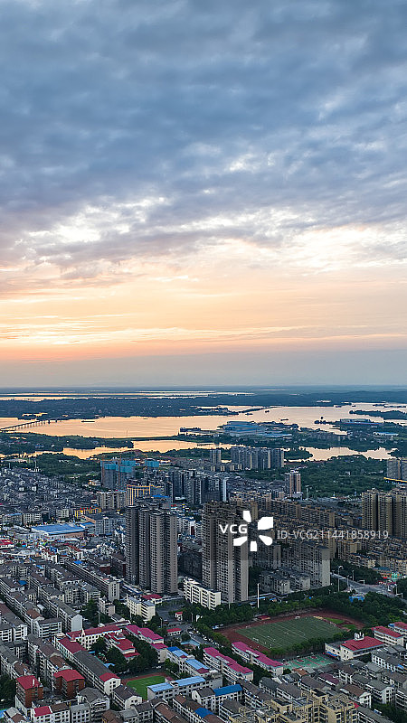 中国 湖南 益阳 沅江 城市风光  南洞庭图片素材