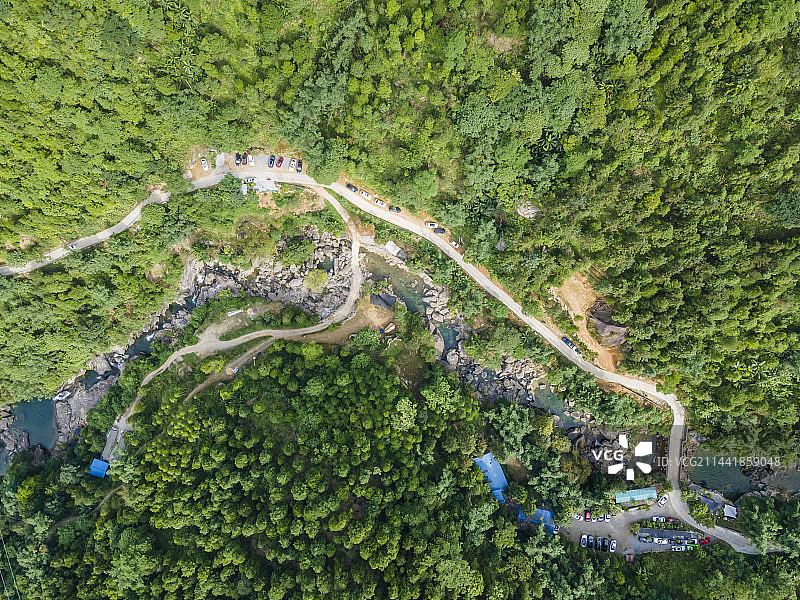 南宁上林自然风光喀斯特地貌航拍图片素材