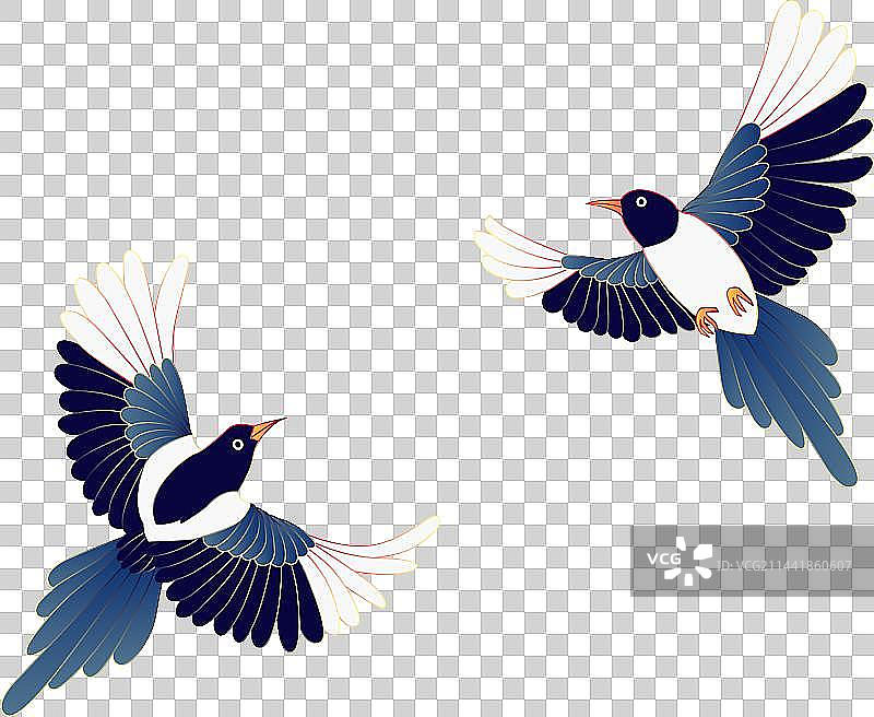 国潮喜鹊元素图片素材