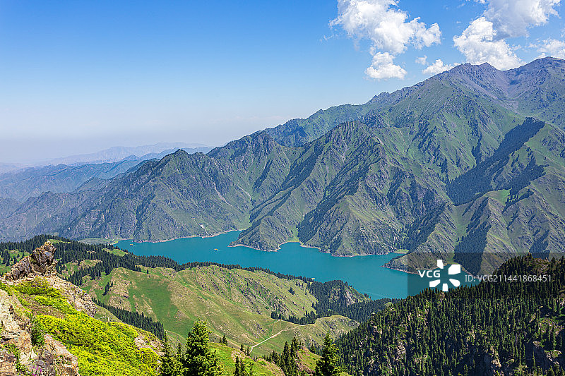 中国新疆昌吉天山天池风景区图片素材