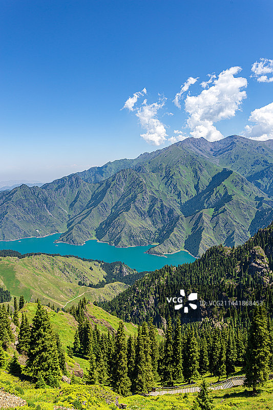 中国新疆昌吉天山天池风景区图片素材