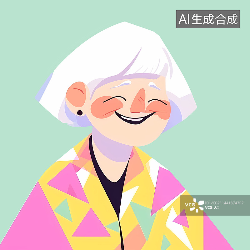 【AI数字艺术】扁平风人像图片素材