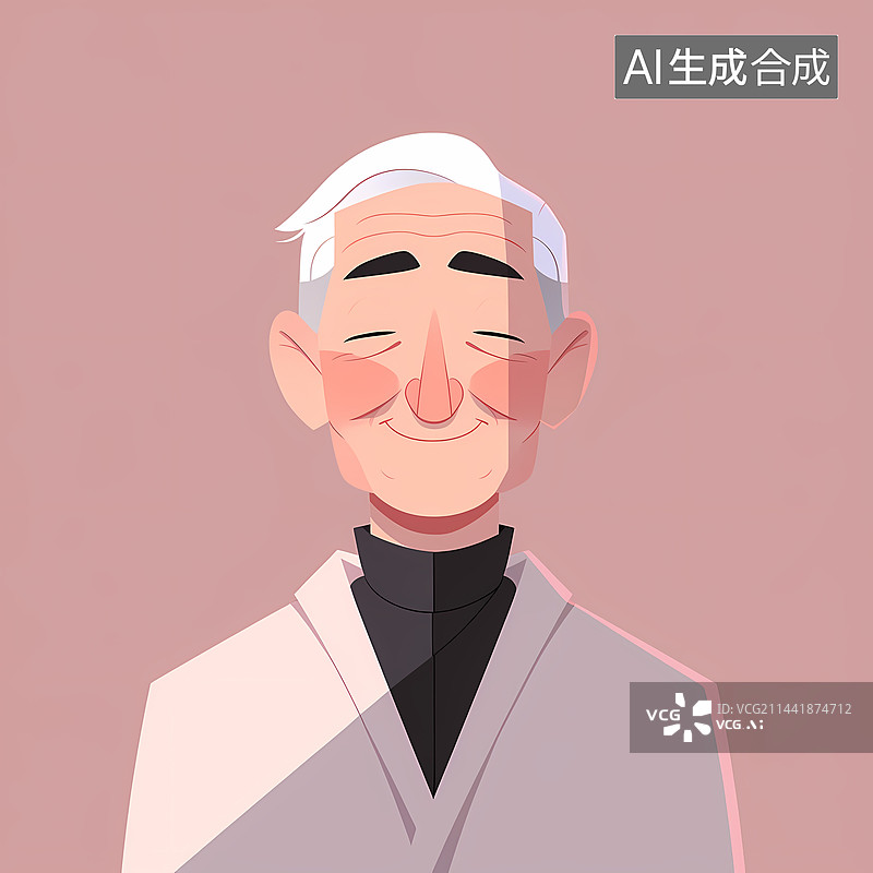 【AI数字艺术】扁平风人像图片素材