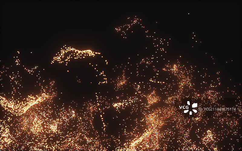 抽象飞舞的粒子背景3D渲染图片素材