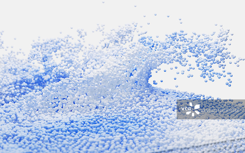 鲜艳的相互碰撞的球体3D渲染图片素材