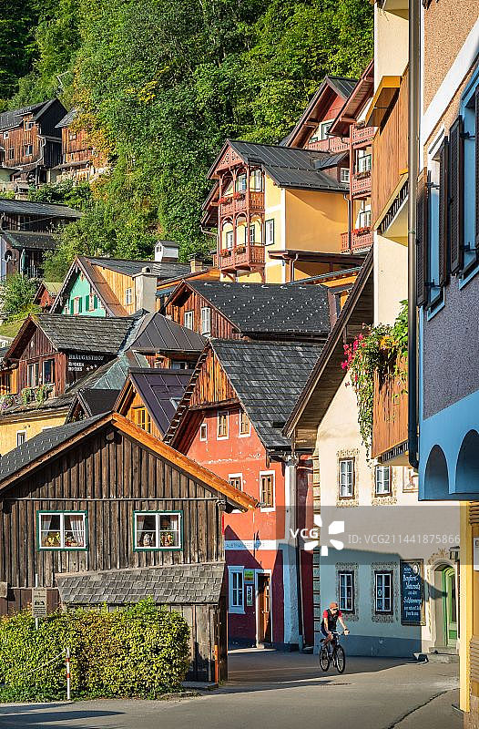 奥地利盐矿小镇的日常生活图片素材