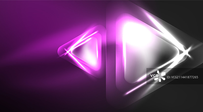 数字霓虹灯抽象背景三角形和图片素材