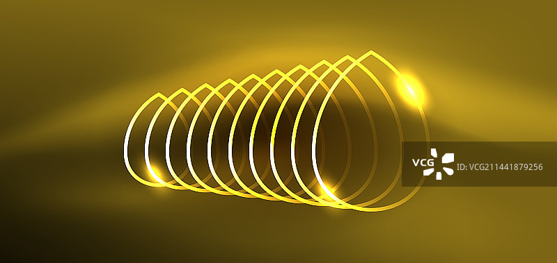 霓虹线条和波浪抽象的背景技术图片素材