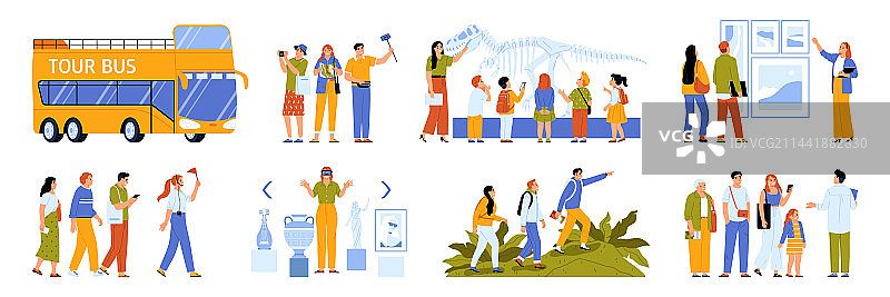 向导和短途旅行套装图片素材