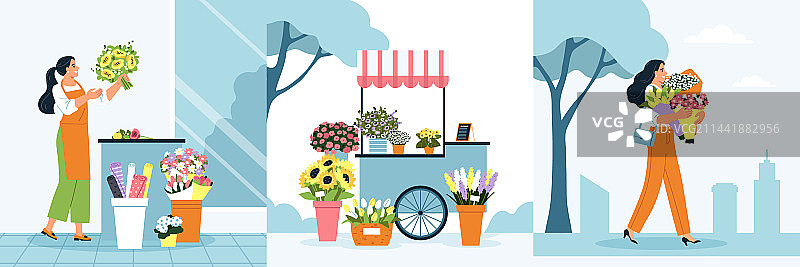 花店商品组合图片素材