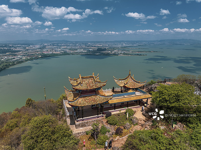 昆明西山风景区凌虚阁图片素材