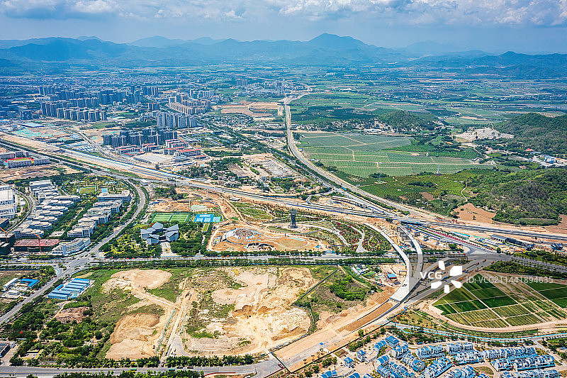 海南省三亚市崖州区崖州湾深海科技城 海岛高速图片素材