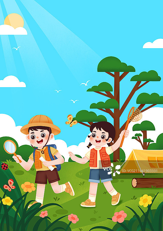 丛林探险，夏令营，森林，天空图片素材