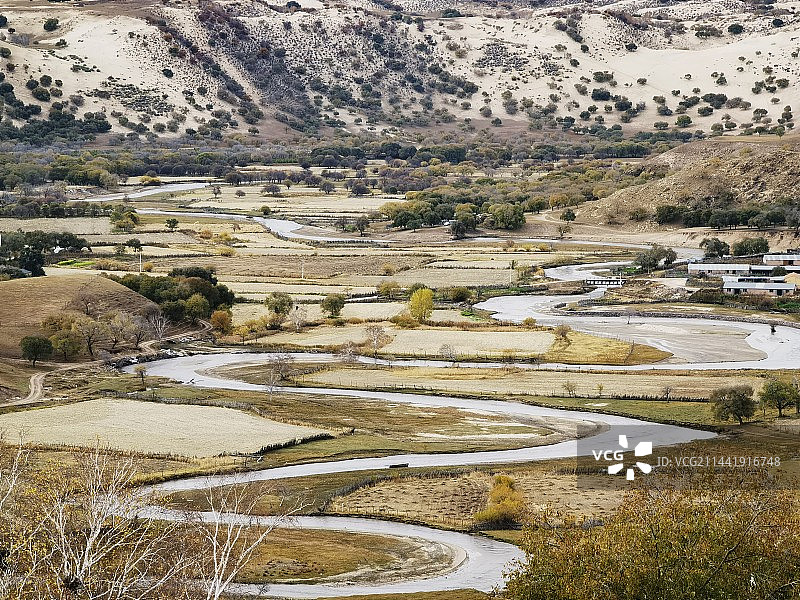 内蒙的九曲十八弯图片素材