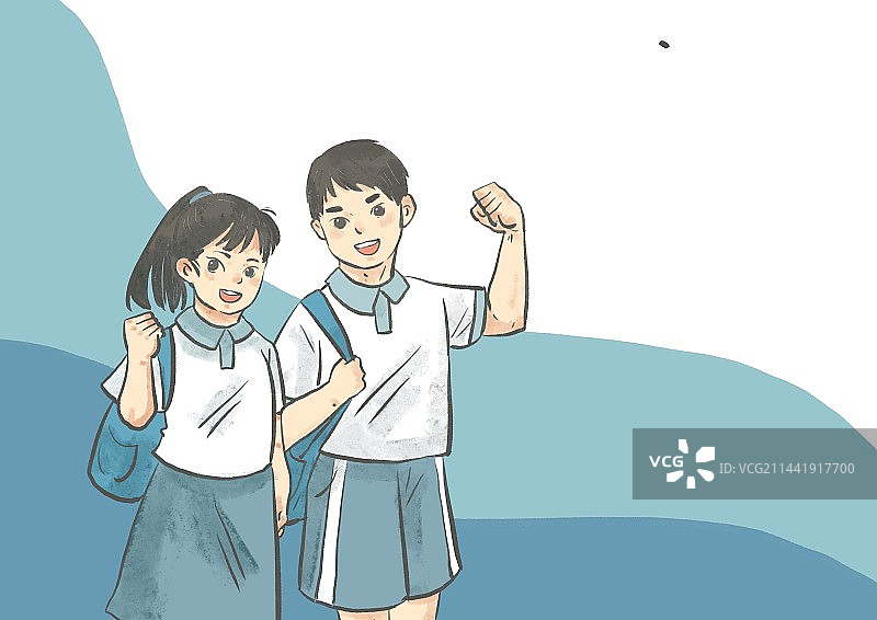 青春活力中学生图片素材
