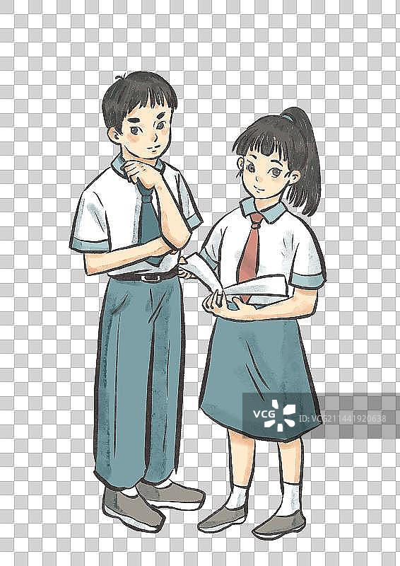 青春活力中学生图片素材