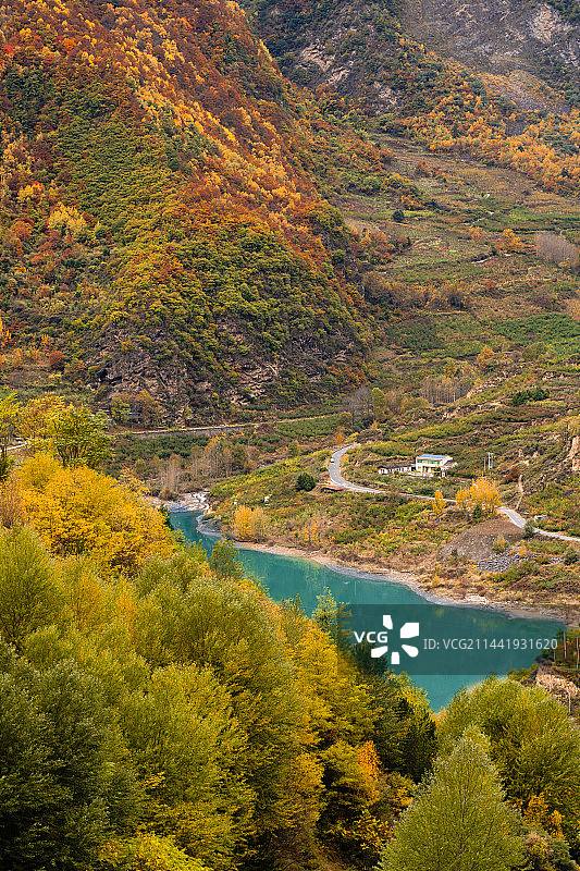 秋日松坪沟图片素材