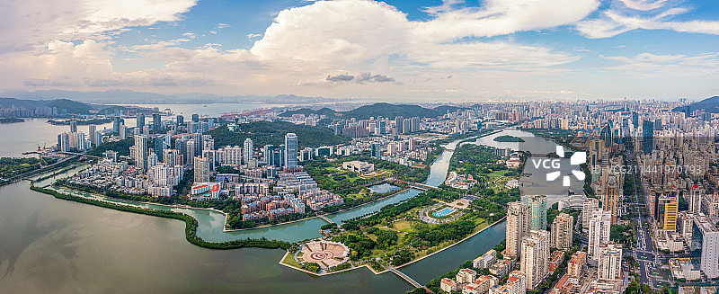 筼筜湖白鹭洲全景图片素材