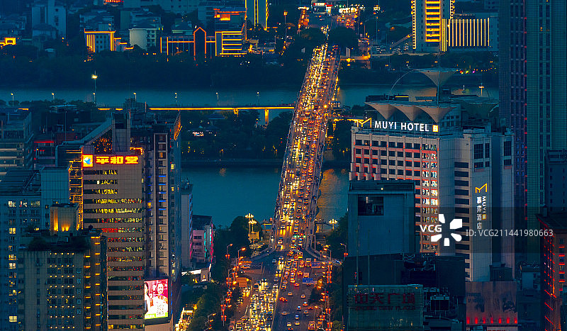 橘子洲大桥夜景图片素材