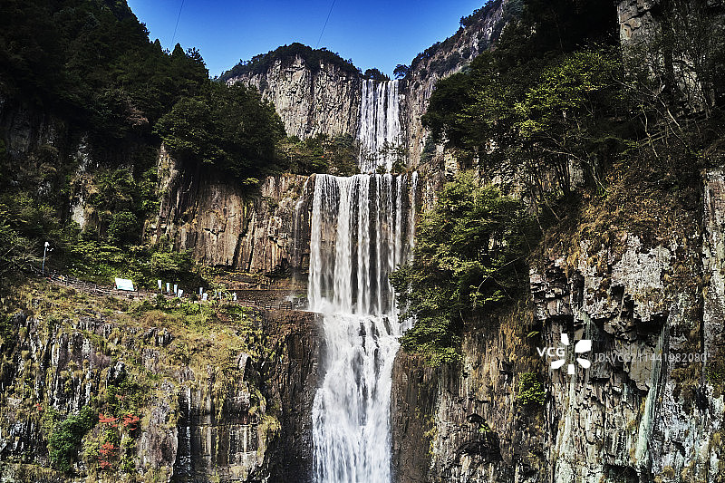 浙江绍兴百丈飞瀑风景区图片素材