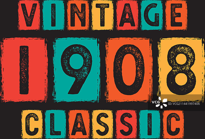 经典复古1908图片素材