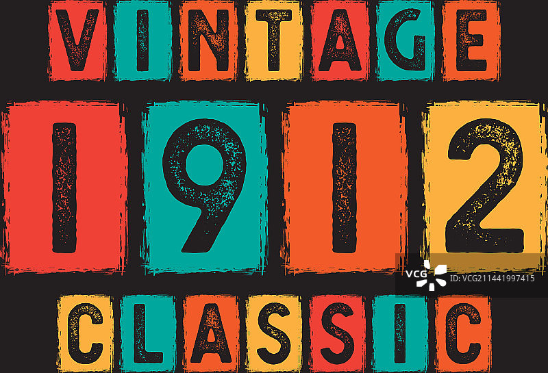 1912年复古经典设计图片素材