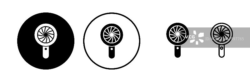 风扇图标：鼓风机、螺旋桨、吊扇图片素材