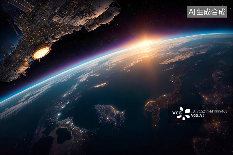 【AI数字艺术】航天概念壁纸图片素材
