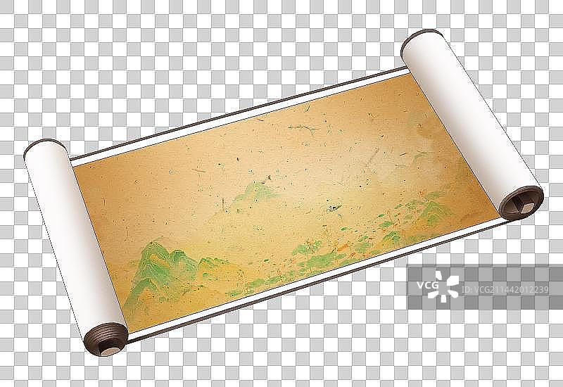 千里江山图古风画卷插画元素图片素材