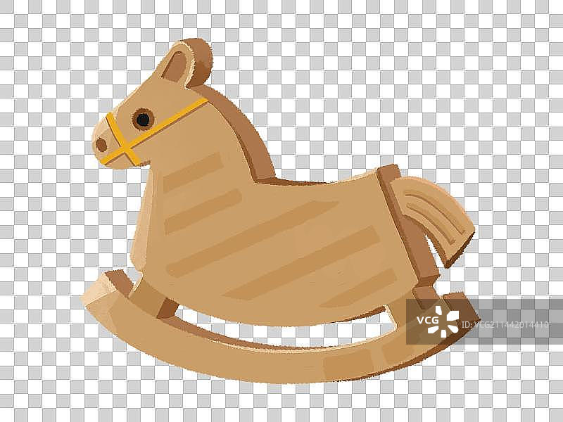 木马玩具插画元素图片素材