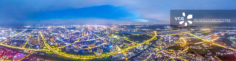 广东惠州惠城区夜景全景图图片素材