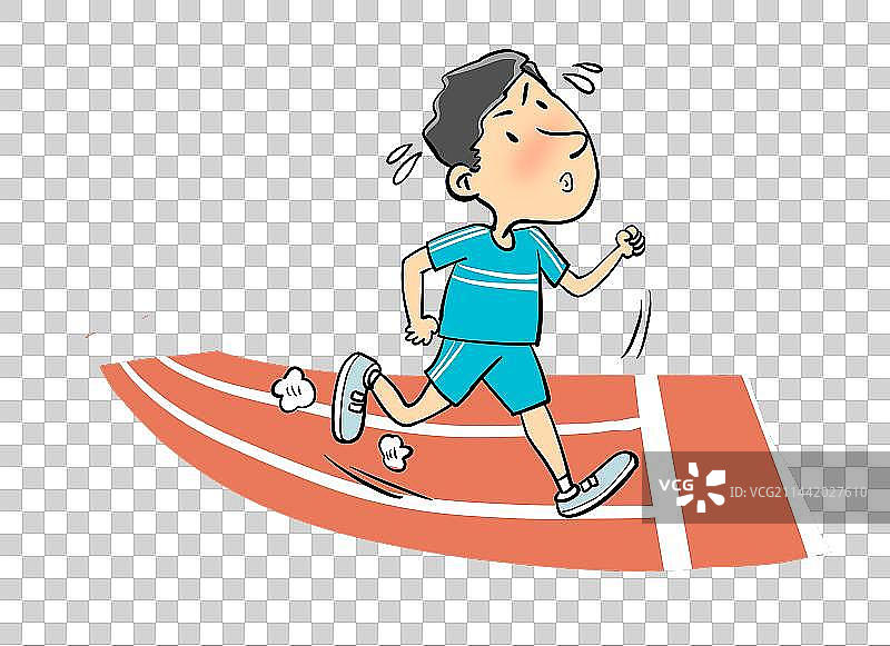 跑道上跑步的男子图片素材