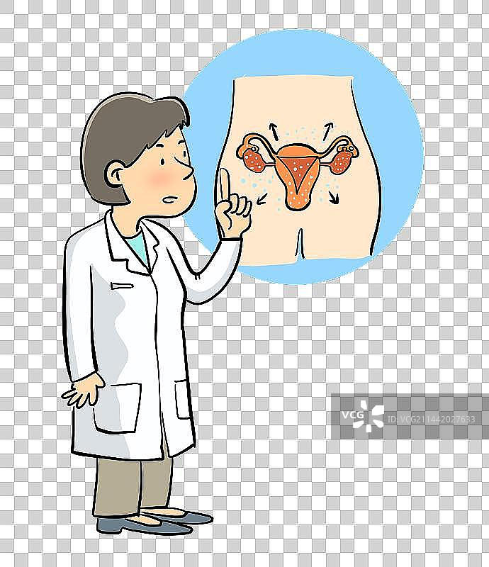 正在科普妇科的女医生图片素材