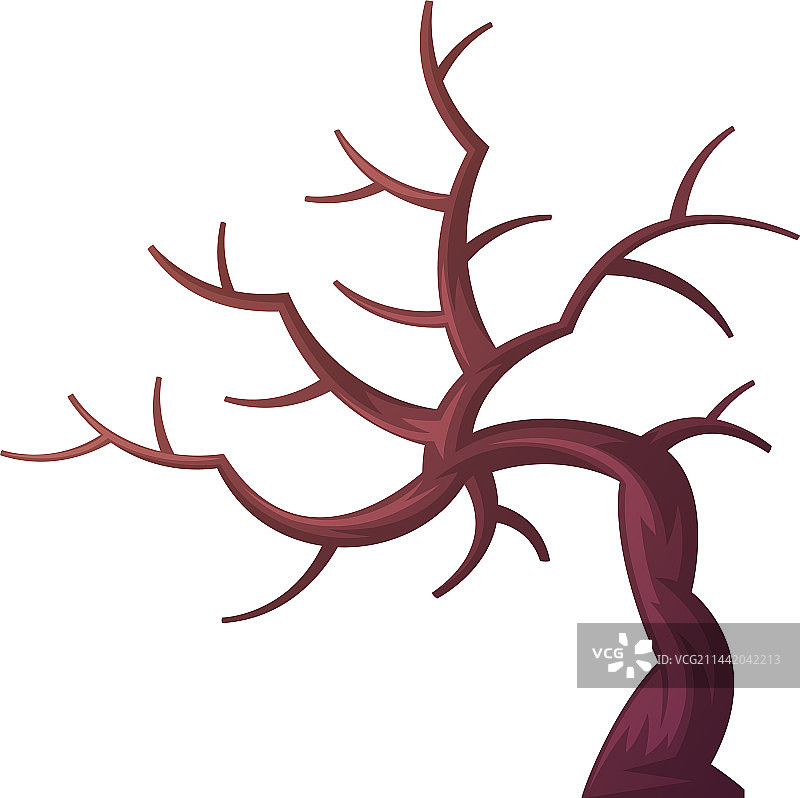 干燥的裸树，作为沙漠元素图片素材