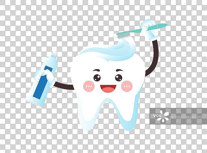 全国爱牙日卡通牙齿形象图片素材