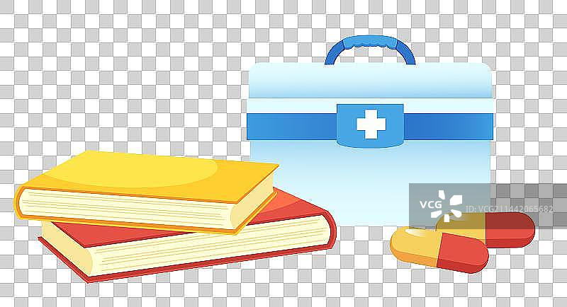 医疗药箱插画元素图片素材