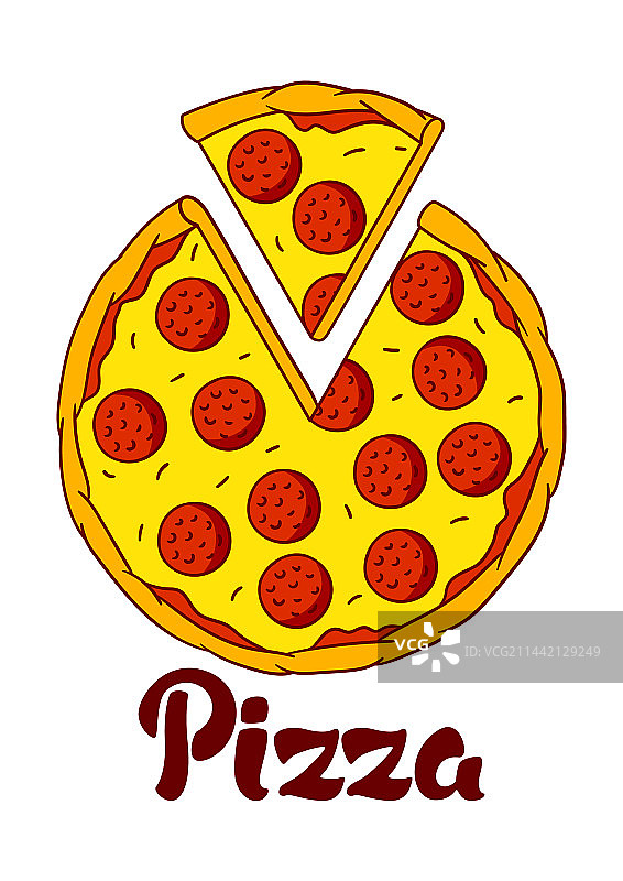 美味的比萨切片美食快餐图片素材