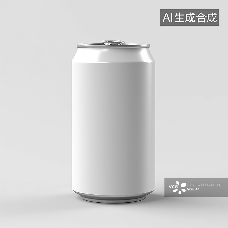 【AI数字艺术】空白铝制汽水罐模型套装，3d渲染。空啤酒锡包装模型套装，图片素材