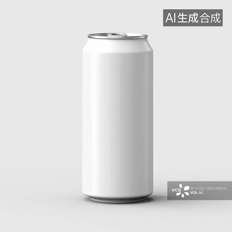 【AI数字艺术】空白铝制汽水罐模型套装，3d渲染。空啤酒锡包装模型套装，图片素材