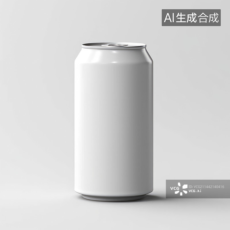 【AI数字艺术】空白铝制汽水罐模型套装，3d渲染。空啤酒锡包装模型套装，图片素材