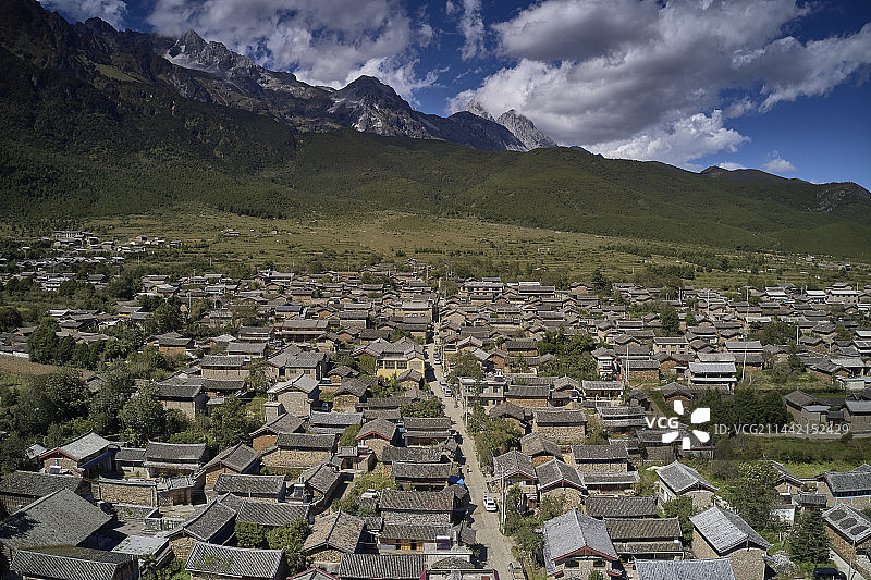 航拍丽江玉湖村图片素材