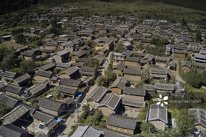 航拍丽江玉湖村图片素材